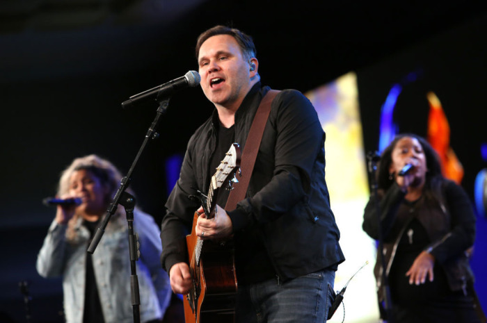 Matt Redman performs on stage at the Night of Worship during the 2019 NAMM Show opening day at the Anaheim Convention Center on January 24, 2019 in Anaheim, California. 