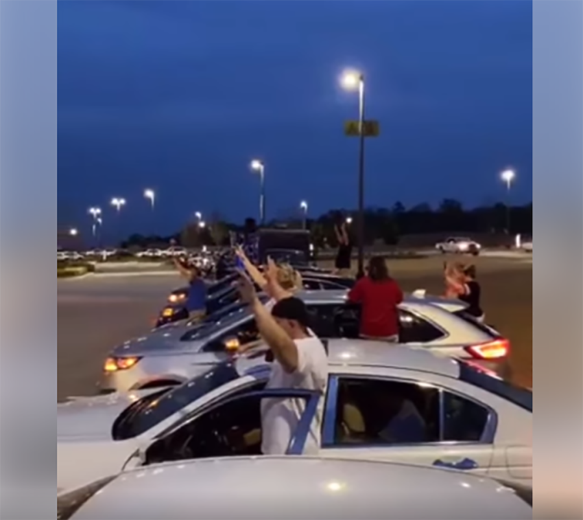 Christians nationwide pray outside hospitals amid the COVID-19 crisis, April 1, 2020.