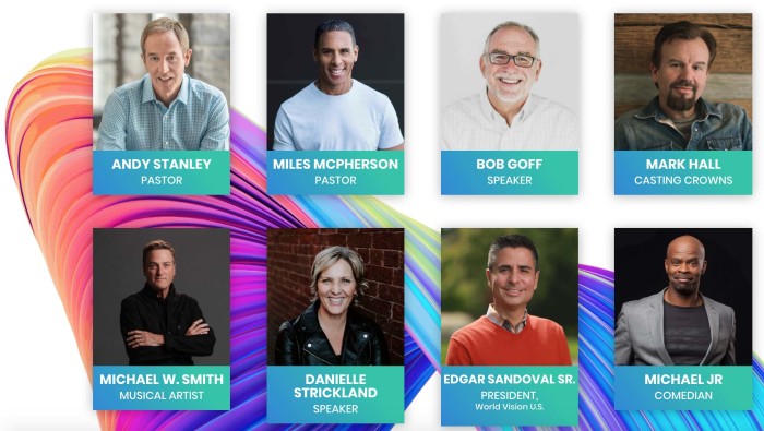 Some of the speakers for the Easter Across America event can be seen here. 