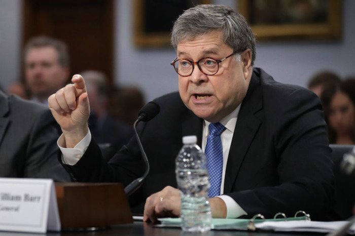 Attorney General William Barr testifies about the Justice Department's FY2020 budget request before the House Appropriations Committee's Commerce, Justice, Science and Related Agencies Subcommittee in the Rayburn House Office Building on Capitol Hill April 09, 2019 in Washington, D.C. 