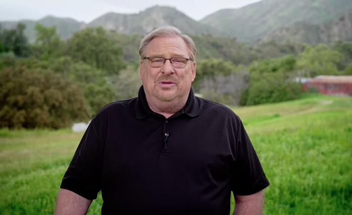 Pastor Rick Warren of Saddleback Community Church preaches a message for Easter 2020.