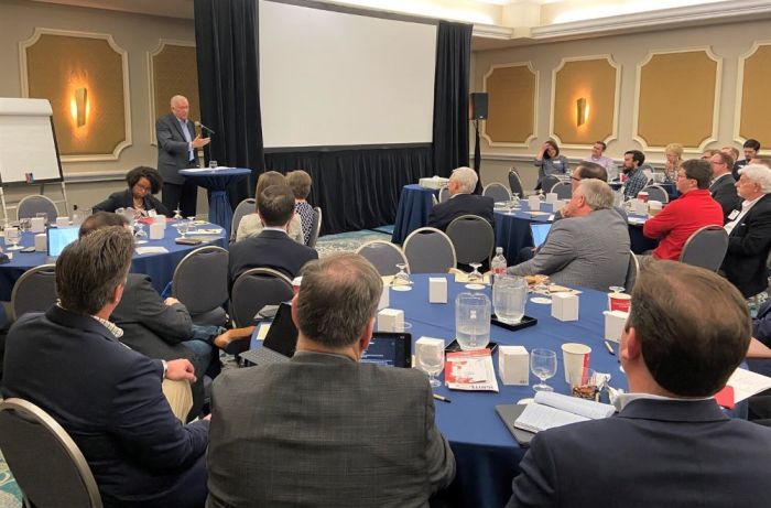 Representatives attend the International Alliance for Christian Education’s inaugural meeting at the Rosen Plaza Hotel in Orlando, Florida in February 2020.