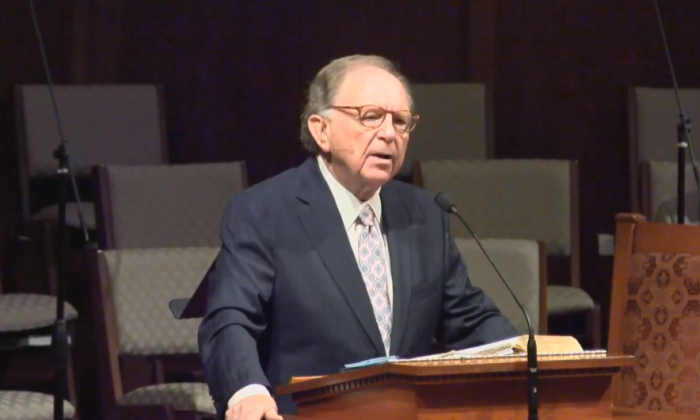 The late Rev. Earl W. “Buddy” Duggins preaching shortly before he would die on Easter Sunday.