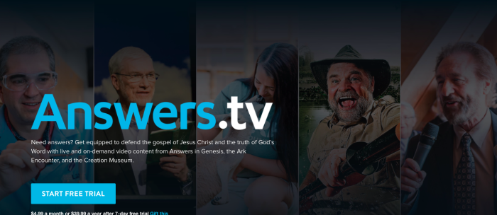 Answers.tv is a “state-of-the-art video streaming platform that initially offers over 1,000 videos and live programming, available virtually anywhere in the world.'