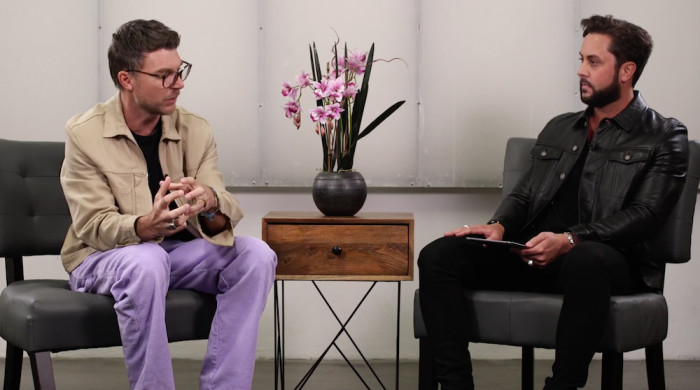 Judah Smith (L), lead pastor of Churchome, speaks at the Church Disrupt online conference, May 2020.