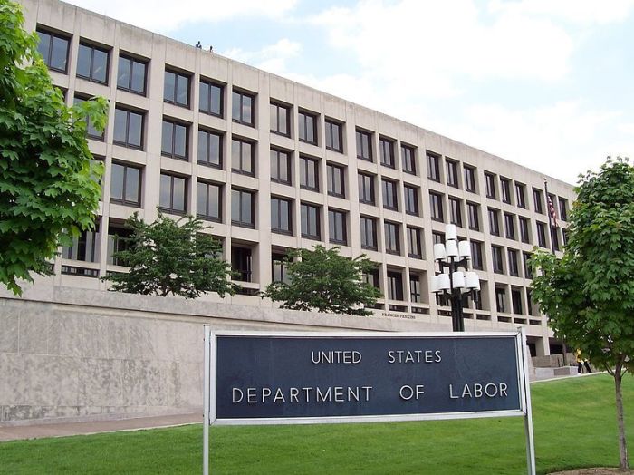 The Frances Perkins Building of the U.S. Department of Labor in Washington, D.C.
