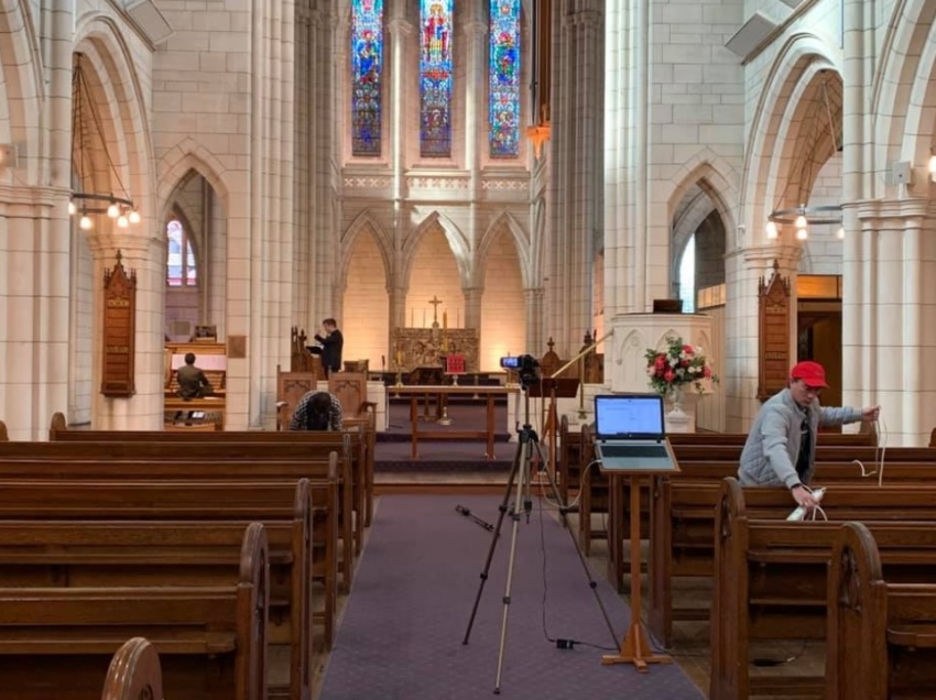 A recording of worship at St Matthew-in-the-City Anglican Church of Auckland, New Zealand in May 2020 during a national shutdown aimed at slowing the spread of the coronavirus and not overwhelm hospitals.