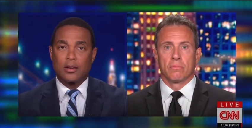CNN host Don Lemon (Left) talks with Chris Cuomo (Right) on a July 2020 episode of "CNN Tonight."