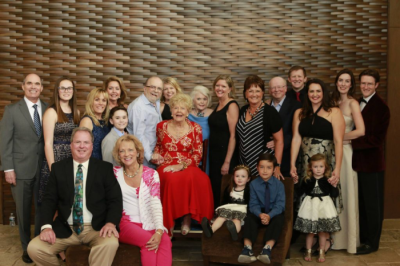 Florence Littauer and her family at her 90th birthday party. 
