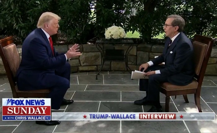 President Donald Trump in an interview with Fox News Sunday.