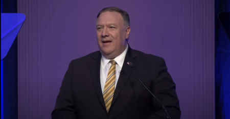 Secretary of State Mike Pompeo addresses the Family Leadership Summit, proclaiming that