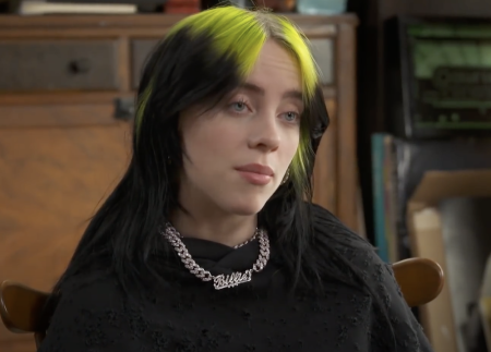 Billie Eilish speaks on CBS on Jan. 24, 2020.