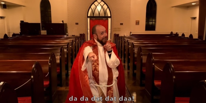 The Reverend Lonnie Lacy, rector of St. Anne’s Episcopal Church in Tifton, Georgia posted a video to YouTube in July 2020 of him parodying the “Hamilton” song “You’ll be Back.”