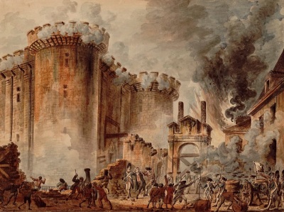 The Storming of the Bastille in 1789, which began the French Revolution. 