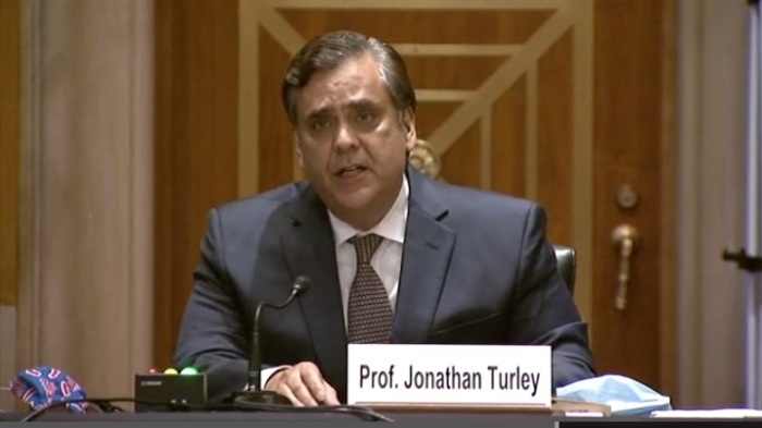 Jonathan Turley, a constitutional law professor at George Washington University in Washington D.C., speaks during a U.S. Senate Judiciary subcommittee hearing in on Aug. 4, 2020. 