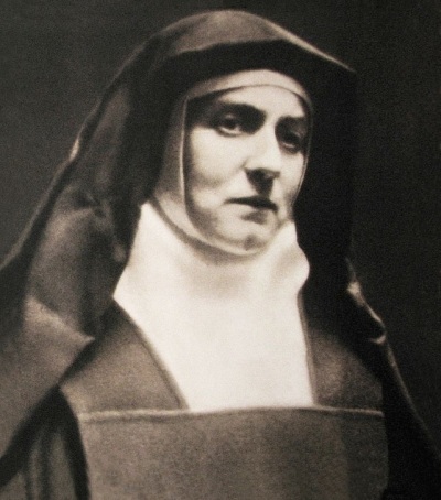 Edith Stein (1891-1942), also known as Saint Teresa Benedicta of the Cross, a Catholic nun and writer who was killed by the Nazis due to her ethnic Jewish background. 