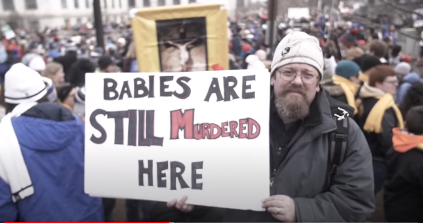 A still photo from the documentary film 'Babies Are Still Murdered Here,' released in October 2019.