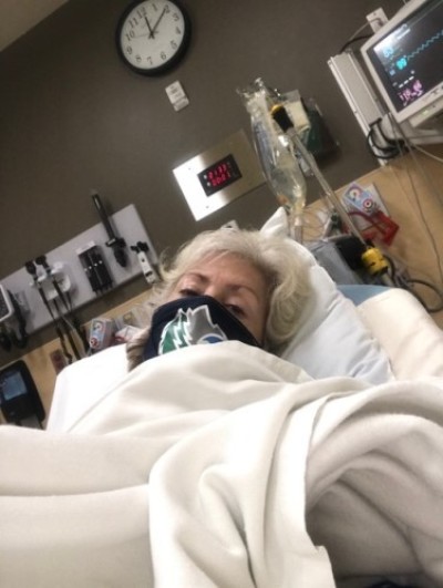 Karen Farris hospitalized during COVID-19 pandemic in August 2020. 