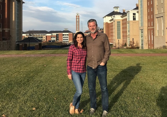 Jerry Falwell Jr. and his wife, Rebecca.