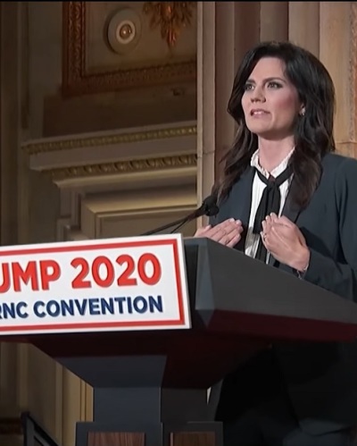 Cissie Graham Lynch speaks at the 2020 Republican National Convention at the Mellon Auditorium in Washington, D.C., on Aug. 25, 2020.