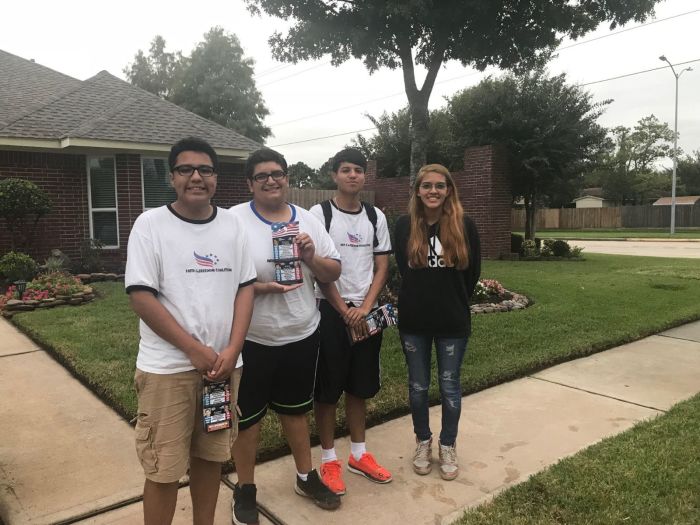 Faith & Freedom Coalition volunteers pose for a photograph as they canvas through Houston, Texas, in September 2020. 