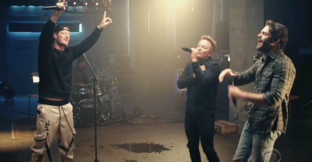 Chris Tomlin and Florida Georgia Line performing their song, "Thank You Lord"