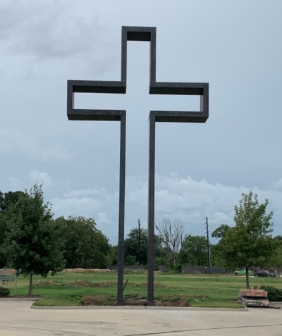 A 45-foot tall cross, installed Sept. 8, 2020, at a prayer park overseen by Katy Community Fellowship of Katy, Texas. 