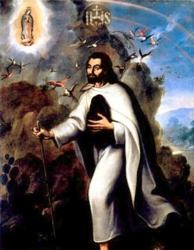 Juan Diego (1474-1548), an indigenous Mexican who claimed to have seen an appearance of the Virgin Mary at Guadalupe. 