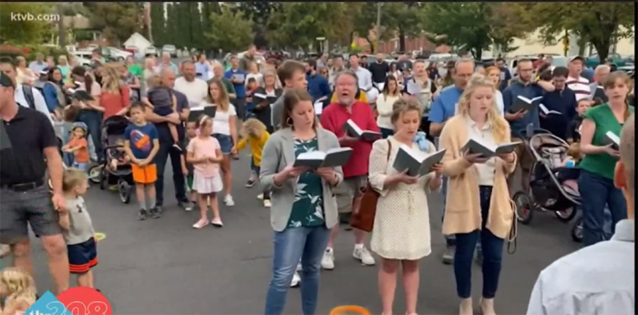 Three people were arrested in Moscow, Idaho, at a church-organized outdoor Psalm-singing event for not wearing masks in violation of the town’s mask order. 