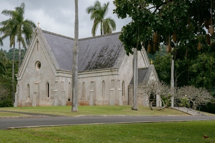 The Chapel at the Hawaiian Royal Mausoleum State Monument in Honolulu. 