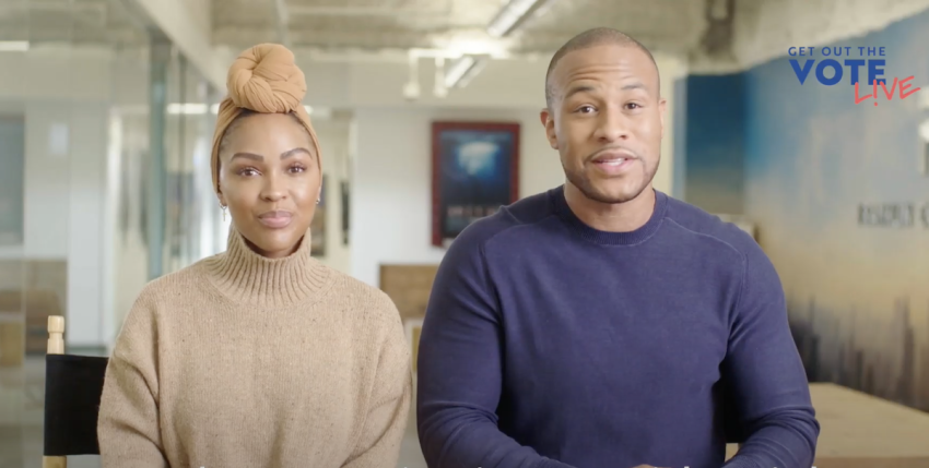 Actress Meagan Good and her husband, TV and film producer, DeVon Franklin.