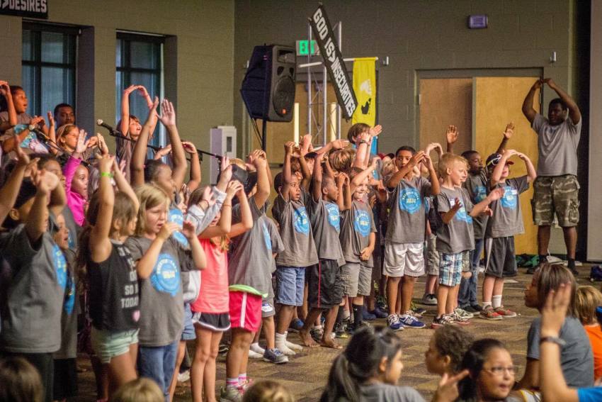 Children at a Barefoot Republic camp in southern Kentucky.