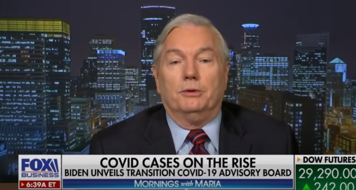 Dr. Michael Osterholm, who has been named to former vice president Joe Biden's proposed COVID-19 Advisory Board, appears on Fox Business, Nov. 10, 2020.