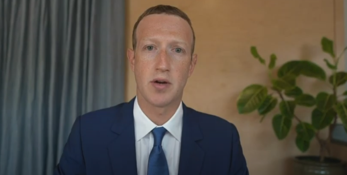 Facebook CEO Mark Zuckerberg testifies before the Senate Judiciary Committee, Nov. 17, 2020.