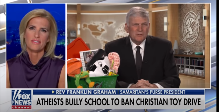 Rev. Franklin Graham appears on Fox News' 'The Ingraham Angle,' Nov. 20, 2020.