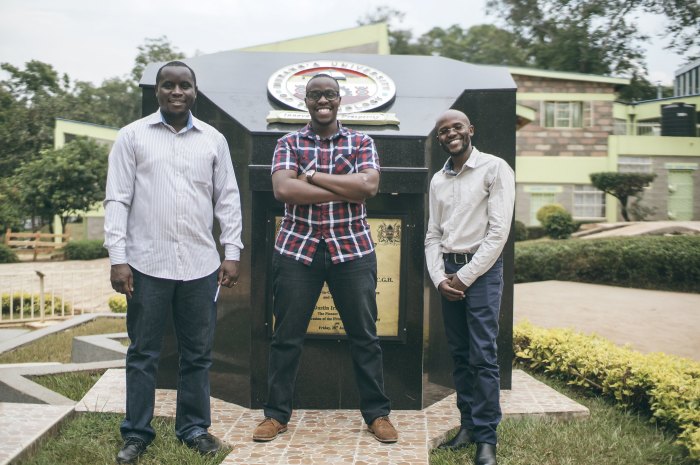 Left to right: Felix Sumba, Kevin Muriithi and Bill Dindi of Apologetics Kenya
