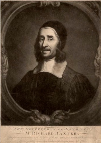 An 18th century portrait of Richard Baxter (1615-1691), a notable English Puritan leader.