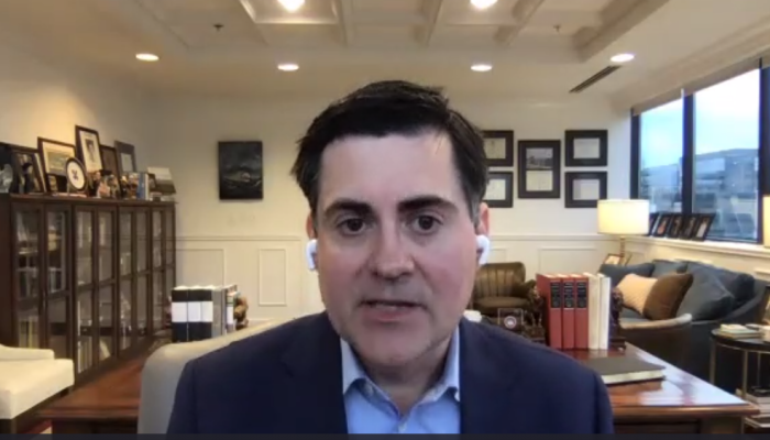 Russell Moore, president of the Southern Baptist Convention's Ethics & Religious Liberty Commission, speaks at a Zoom webinar with other faith leaders to discuss concerns about division in the United States and areas of common ground, Dec. 3, 2020.