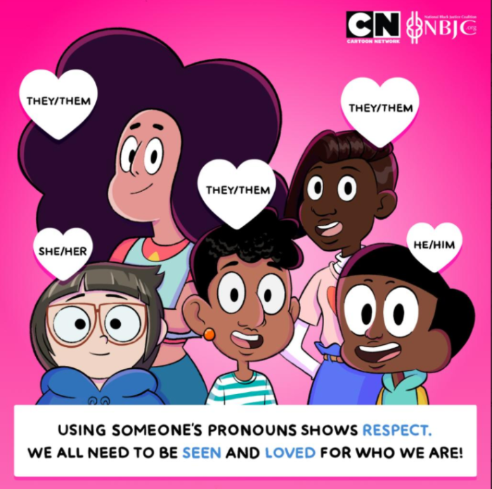 The Cartoon Network teams up with the National Black Justice Coalition to create comic strips promoting the idea that there are multiple gender identities.