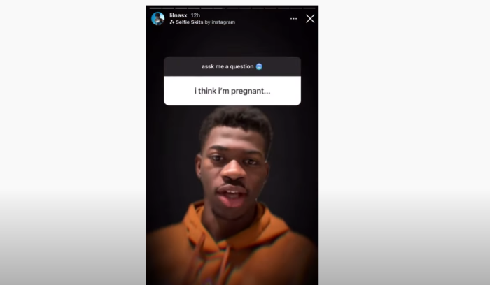 Rapper Lil Nas X tells a pregnant fan to 'get rid of it' during an Instagram Q&A session.