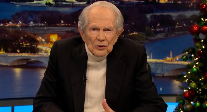 Controversial televangelist Pat Robertson on an episode of "The 700 Club" that aired Monday, Dec. 21, 2020. 