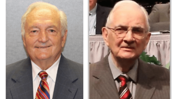Former Alabama Baptist Convention presidents, Rev. Dewey Corder 80, (L) and the Rev. Harper Shannon, 89 (R).