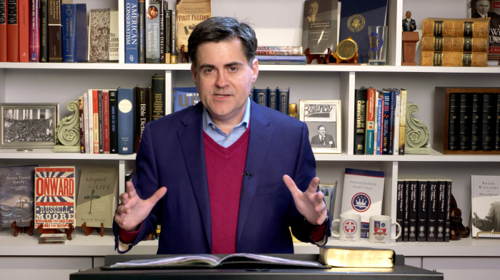 Russell Moore, president of the Ethics & Religious Liberty Commission of the Southern Baptist Convention, speaks at the Evangelicals for Life conference on Jan. 28, 2021.