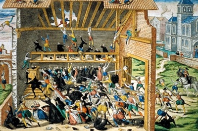 The massacre at Vassy (sometimes rendered Wassy), which took place in France in 1562. 