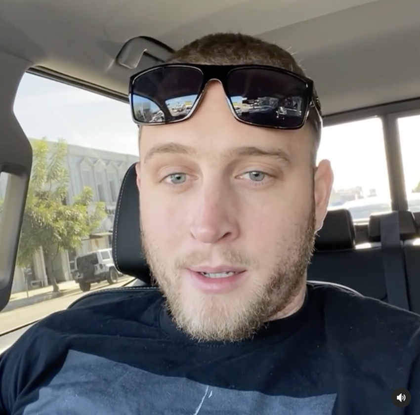 Chet Hanks speaks about his faith in an Instagram post on February 2, 2021.