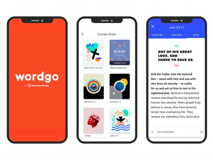 The free WordGo app delivers daily study plans straight to your phone, helping you connect with God through His Word.