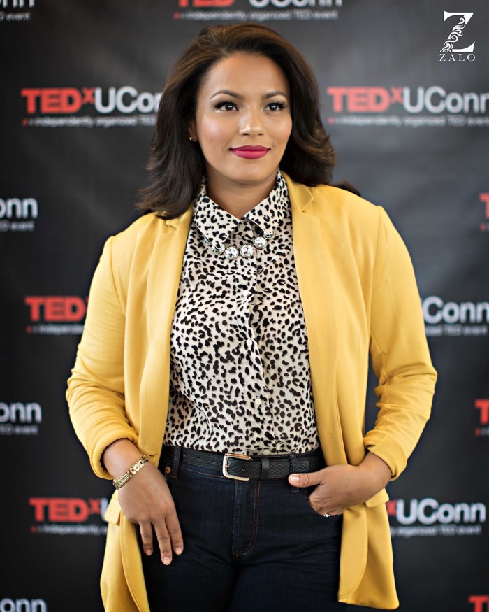 Actress and speaker April Hernandez Castillo poses for a photo ahead of her TedxUConn speech on Feb. 14, 2020.