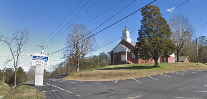Antioch Baptist Church in Sevierville, Tennessee.