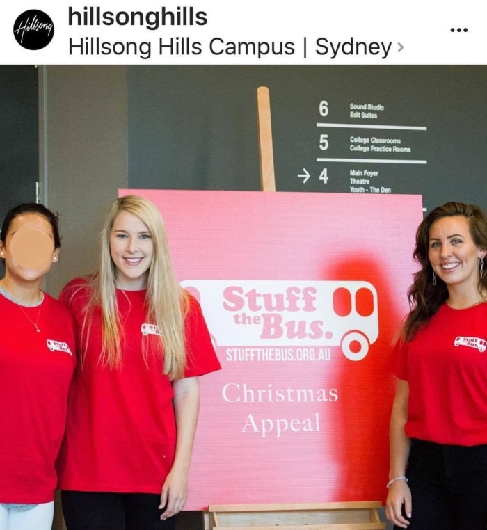Anna Crenshaw (R) is pictured on the Hillsong Hills website in Sydney, Australia.