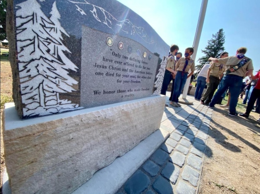 A veterans' memorial located at a public cemetery in the town of Monument, Colorado. The marker was completed in September 2020, with a ceremony held in its honor on Oct. 3, 2020.